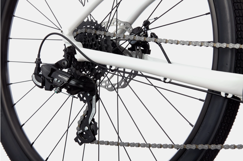 Cannondale Treadwell 3 Remixte Hybrid Bike in White-3